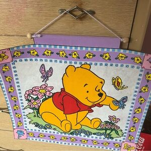 Disney Winnie the Pooh Wall Hanging - Yellow and Purple